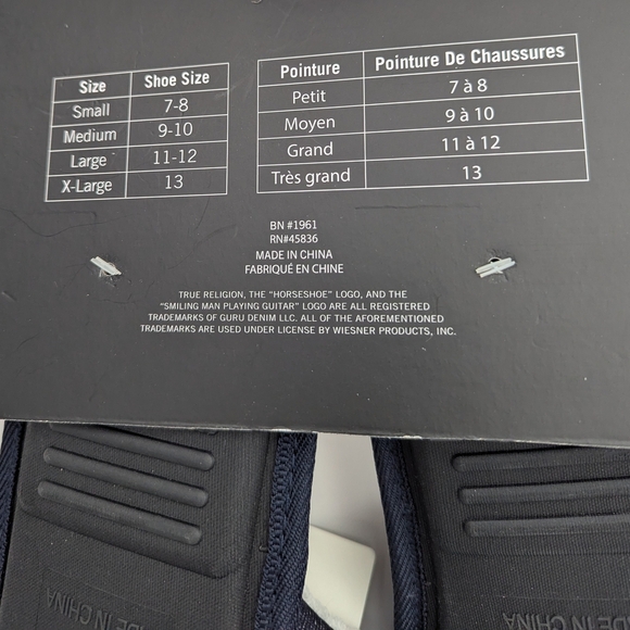 BNWT True Religion Men's (Size Medium 9-10) Denim Slide-In Slippers - Picture 10 of 15